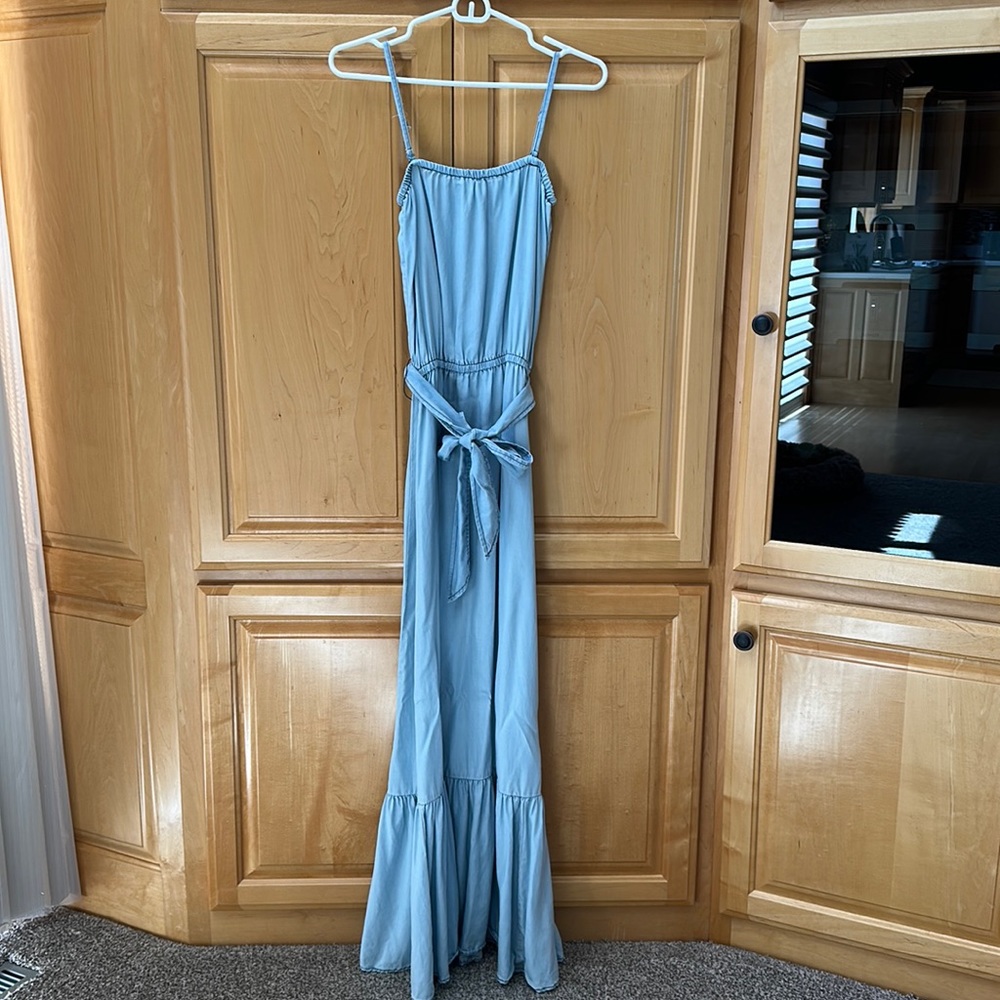 BB DAKOTA Women's Kate Chambray Tencel Maxi Dress
